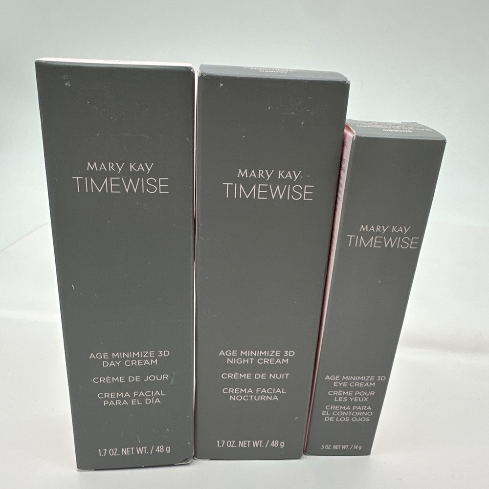 Mary Kay TimeWise Age Minimize 3D Day Cream, Night Cream, Eye Cream Comb Oily Sk